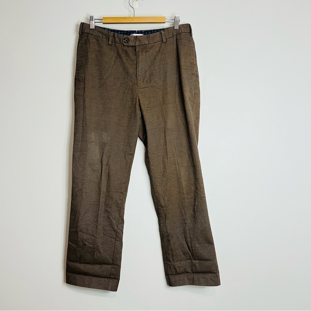 Peter Millar Brown Dress Straight Leg Trousers 35W